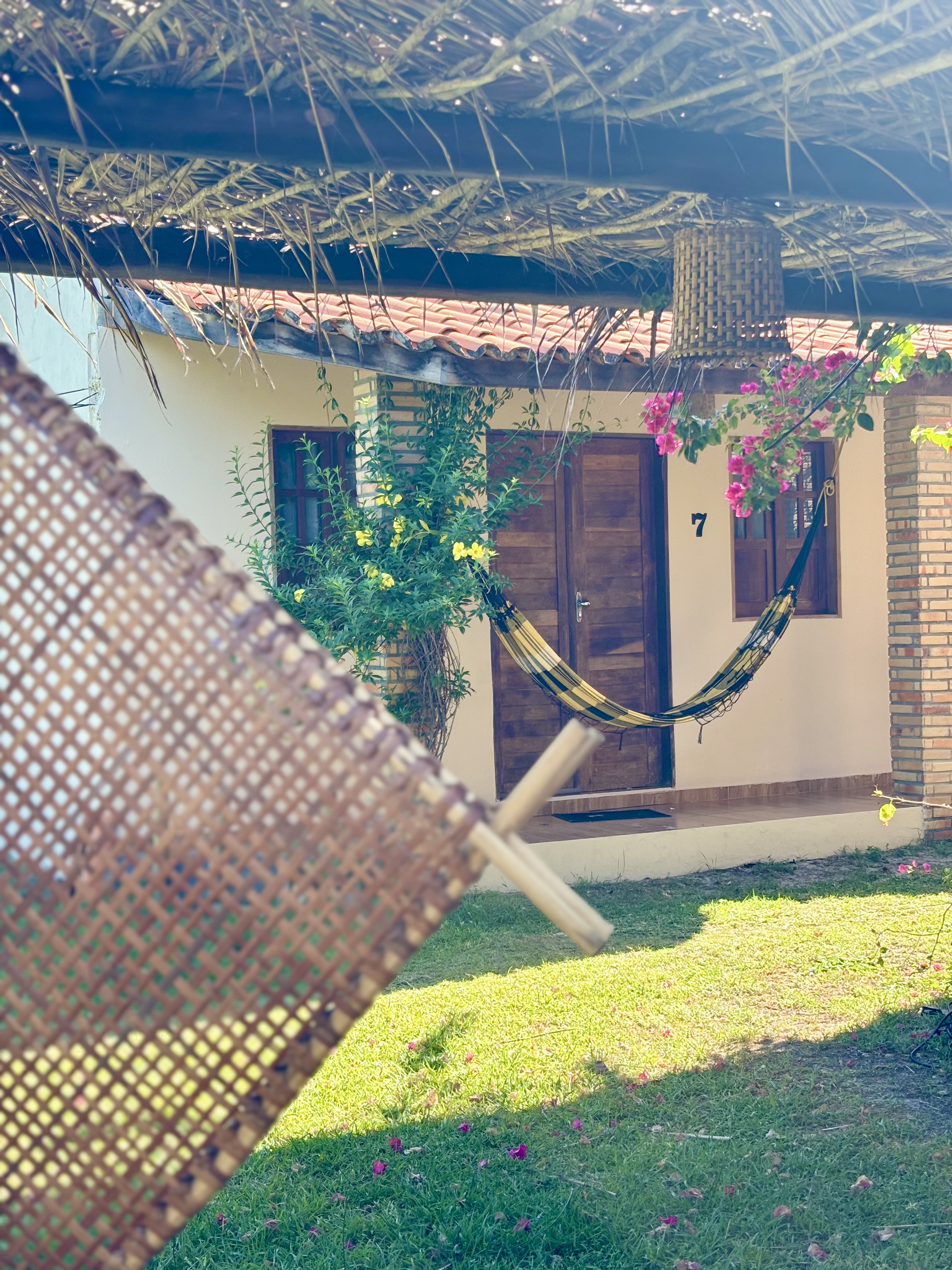 Acomodação com varanda e rede